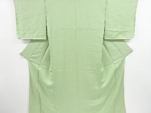 未使用品　織柄一つ紋色無地着物